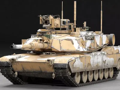 M1A2 SEP v2 Abrams Remake With 11 Camo and Mine Trawl  3D model