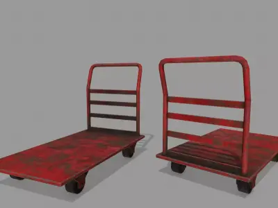 Trolley hand truck Low-poly 3D model buy