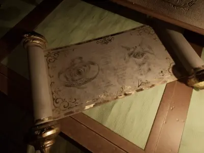 Parchment Low-poly 3D model