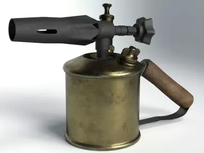 Vintage Blowtorch Low-poly 3D model