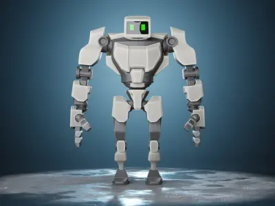 Stylized Robot Free low-poly 3D model