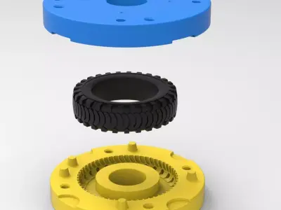 Mold for diecast tire 13 Scale 1 to 10 and 1 to 14 and 1 to 25 3D print model