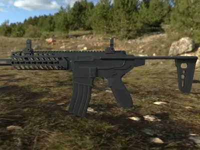 SIG MCX Low-poly 3D model