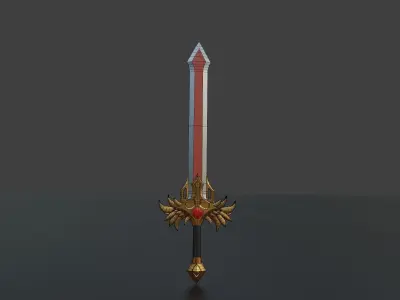 Sword low-poly game ready Low-poly 3D model
