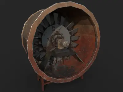 Fan for Metro Free low-poly 3D model by Abandoned-World