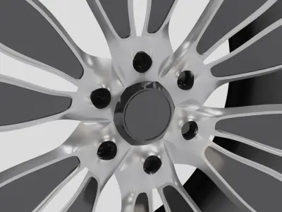 Luxury wheel Free low-poly 3D model
