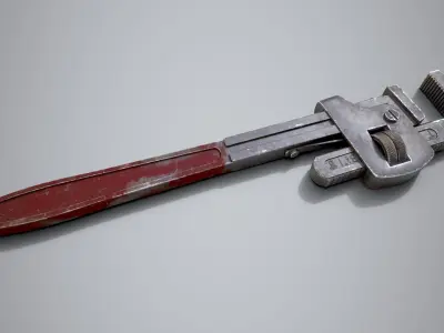 Pipe Wrench 3D Model  Photorealistic  Game Render Ready Low-poly 3D model