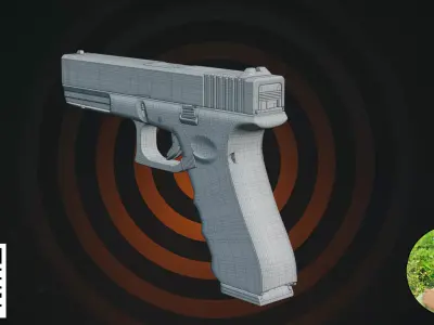 Modern Polymer Strike-Fired Tactical Pistol 3D model