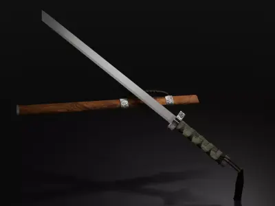 tang heng blade Low-poly 3D model