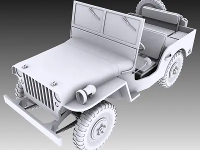 Willys Jeep 3D model purchase