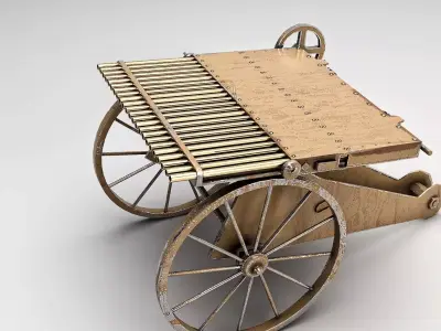 old Gatling  3D model