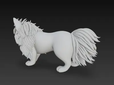 Handsome Dog Realistic 3D Model Basic - Low Poly Realistic Low-poly 3D model