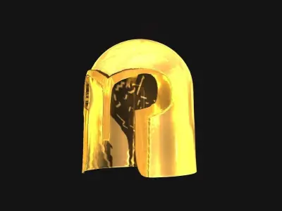 Basic Spartan Helmet Low-poly 3D model