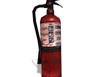 Fire Extinguisher Game Model Low-poly 3D model