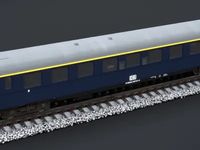 DB NAVY BLUE COACH KE-GPR-R-63 2023 3D model