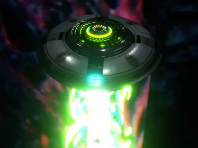 Spaceship Sci-fi Animated High detailed 3D model Free 3D model
