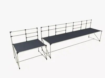 Workstation Table 3D model