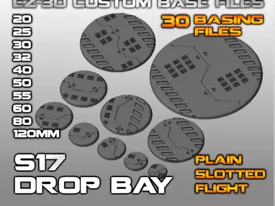 S17 - DROP BAY 20-120mm Round Bases-Diorama 3D print model