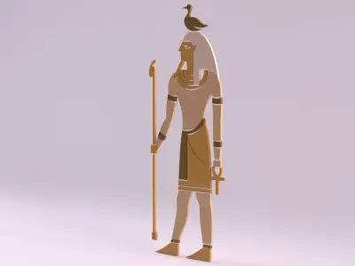Egyptian Symbols - 024 Low-poly 3D model