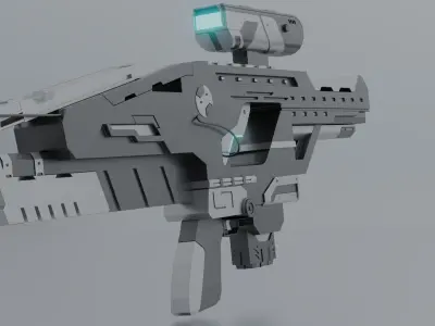 Sci-Fi Rifle Free 3D model