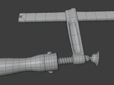 Old clamp Low-poly 3D model