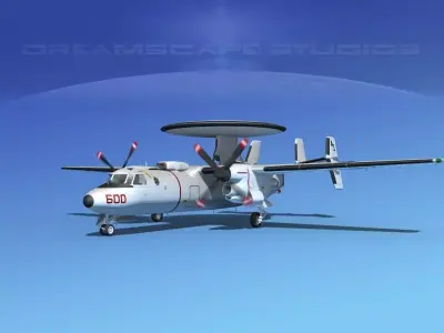 Grumman E-2C Hawkeye V08 3D model