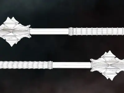 German Mace Low-poly 3D model