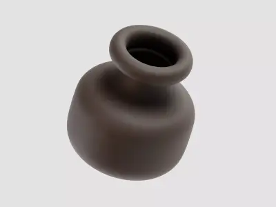 Ink Pot 3d model Low-poly 3D model