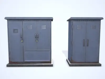 Electric Switch Box Low-poly 3D model