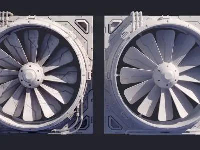 Sci-Fi Kit Free 05 Fan Free 3D model