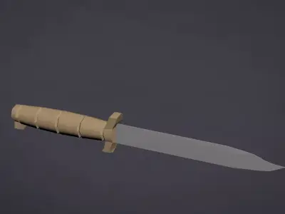 3D knife model Low-poly 3D model