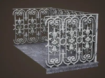 Historicism Balcony Low-poly 3D model