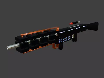 Railgun 3D model purchase