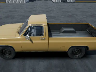 80s Pickup unity asset Low-poly 3D model