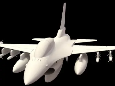 F 16 -4 variants 3D model