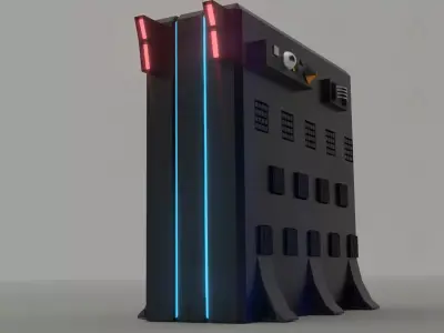 Data Server Unit -  Low-poly 3D model