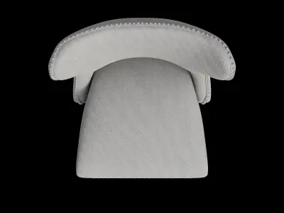 Curve Back Swivel Counter Stool 3D model