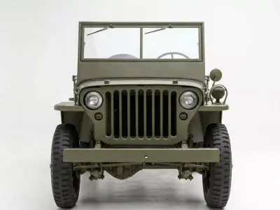 Willys MB Military Jeep Low-poly 3D model