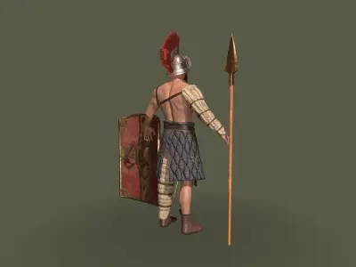 Gladiator  Low-poly 3D model