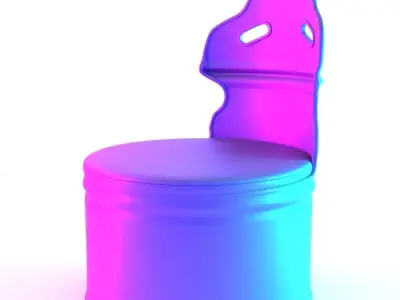 Porsche Oil Drum Chair Stuttgart Barrel Seat toy 3D print model