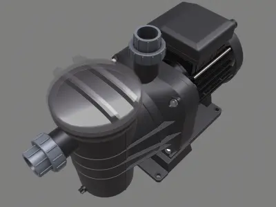 Pool pump Low-poly 3D model