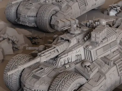 Chonky Military Tanks - 3D weekly  3D model