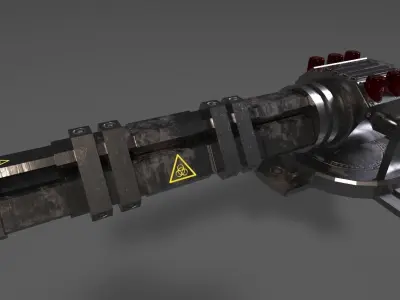 Plasma Gun - Spaceship Gun Textured Low-poly 3D model