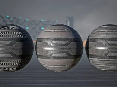 Sci fi  -  metal flooring - PBR Texture