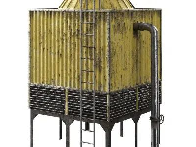 Roof top cooling unit 3D model