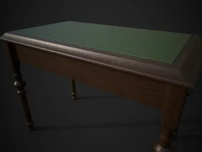 Antique Desk 3D Model Low-poly 3D model