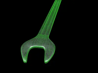 Spanner wrench Low-poly 3D model buy