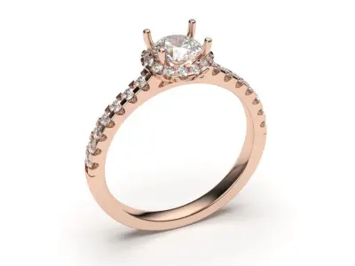solitaire with ring sizes  8 part S47 3D print model