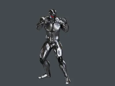 Steel Guardian Low-poly 3D model