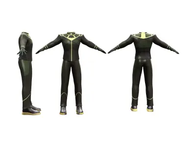 M Romulan Outfit Low-poly 3D model